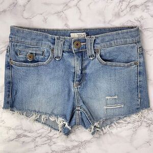 Tilt Blue Custom Cutoff Denim Jean Shorts 4